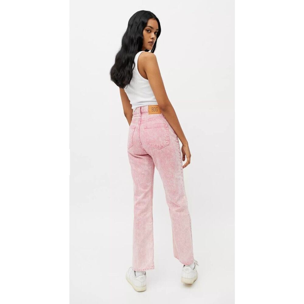 NWT BGD urban outfitters pink jeans high rise Cowboy Jeans Size 24 - Picture 4 of 11